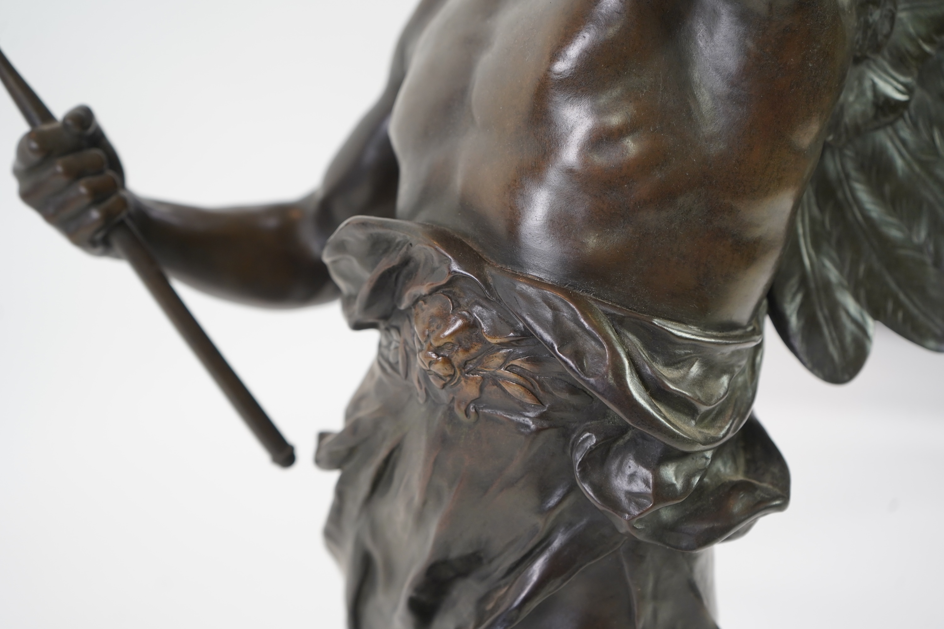 Émile Louis Picault (1833-1915). The Genius Of Work. A large bronze figure